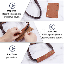 8 stücke 4 farben abnehmbare pu imitation leder tasche griff wrap&nbsp;PURS-BBC0001-09