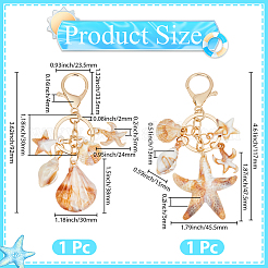 2 Stück Schlüsselanhänger aus Acryl in 2 Stilen&nbsp;KEYC-CY0001-01
