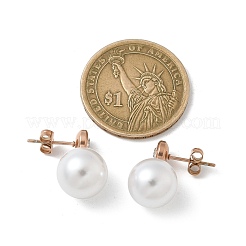 Pendientes redondos de acero inoxidable 304 con revestimiento iónico (IP)&nbsp;EJEW-C099-17E