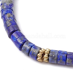 Bracciali di perle naturali di lapislazzuli intrecciate&nbsp;BJEW-JB11114-02