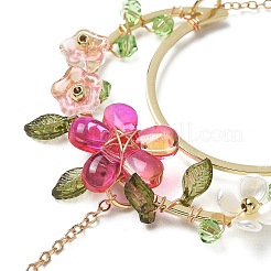 Decorazione pendente in ottone con luna elfica&nbsp;HJEW-TA00226