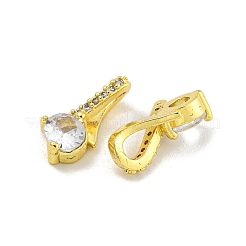 Estante de placas micro latón allanan charms de circonio cúbico&nbsp;KK-C074-01G