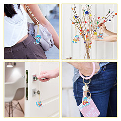 2 ensembles 2 kits de porte-clés panda sportifs de peinture de diamant de style diy&nbsp;DIY-TA0003-80
