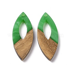 Pendentifs en bois de résine et de noyer&nbsp;RESI-N025-047