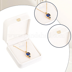 2 Stück Geschenkboxen für Halskettenanhänger aus PU-Leder&nbsp;LBOX-CL0001-01