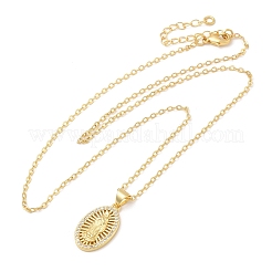 Collier à pendentifs en laiton et zircone cubique&nbsp;LS-NJEW-I125-01D