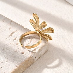 Manschettenringe aus Edelstahl 304 mit Blumenmotiv für Damen&nbsp;STAS-Z112-19G