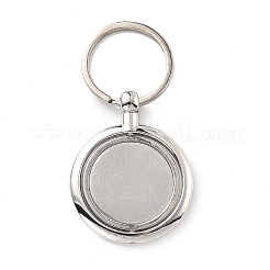 Drehbare Cabochon-Fassungen für Schlüsselanhänger aus Zinklegierung&nbsp;FIND-G088-01C