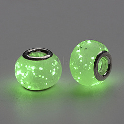Handmade lampwork europäischen Leuchtperlen&nbsp;LAMP-Q029-35L