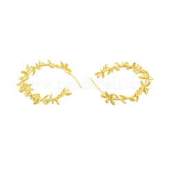 Orecchini a bottone in ottone con fiore della vita&nbsp;EJEW-G322-23MG