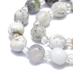 Bianco naturale africano opale perle fili&nbsp;G-F715-067