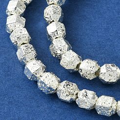 Fili di perle di roccia lavica naturale elettrodeposta&nbsp;G-I360-N01-04