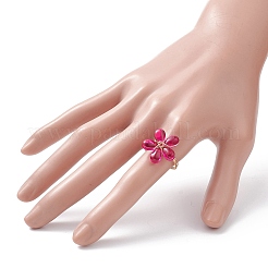 Fingerring aus transparentem Glas&nbsp;RJEW-JR00559