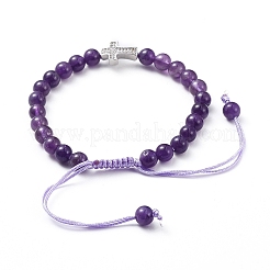 Braccialetti di perline in ametista naturale&nbsp;BJEW-JB04804-04