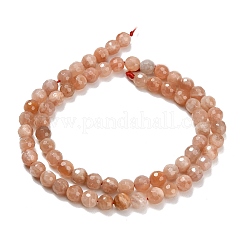 Natürliche sunstone Perlen Stränge&nbsp;G-C280-B18-6mm