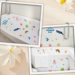 6 pieza de pegatinas autoadhesivas impermeables de PVC con diseño de animales marinos.&nbsp;STIC-SP0001-25