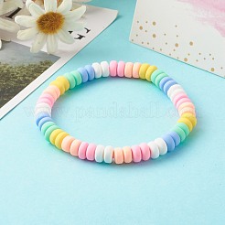 Handgemachte Polymer-Ton-Perlen-Stretch-Armbänder für Kinder&nbsp;BJEW-JB06487-02