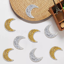 10 toppa in tessuto da stirare/cucire con strass in resina di 2 colori&nbsp;DIY-CY0003-31