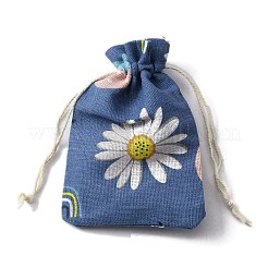 Geschenktüten aus Baumwolle und Leinen mit Kordelzug&nbsp;ABAG-TAC0006-07B