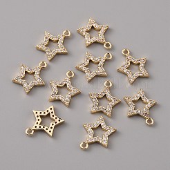 Ciondoli in ottone zirconi chiari micro pavé&nbsp;ZIRC-TAC0003-02