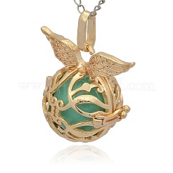 Pendentifs de cage en laiton doré&nbsp;KK-J213-11G
