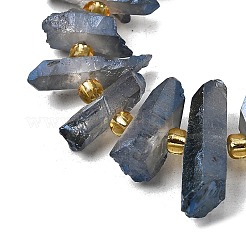 Electroplate quarzo naturale perline di cristallo fili&nbsp;G-F800-B11