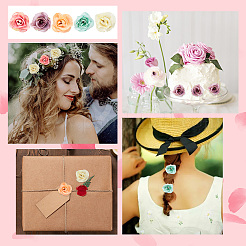 30 stücke 5 farben tuch rose blume&nbsp;DIY-GF0006-17