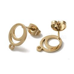 Placcatura ionica (ip) 304 acciaio inossidabile orecchini a perno&nbsp;STAS-I206-04G