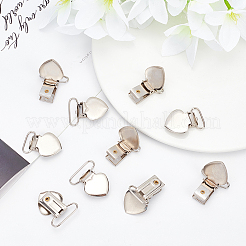 20 Stück 2 Stil Herz Eisen Schnuller Hosenträger Clips&nbsp;DIY-WR0002-83