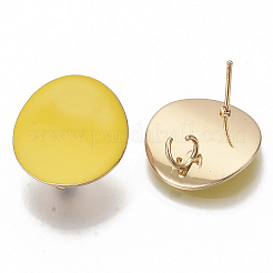 Fornituras de aretes de hierro chapado en oro claro&nbsp;X-IFIN-T014-01N-NR
