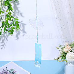 1 pieza de decoración de carillón de viento de vidrio de borosilicato de alta calidad&nbsp;AJEW-PH0010-10A