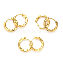 Pendientes de aro de acero inoxidable 304 con revestimiento iónico (IP)&nbsp;LS-EJEW-O087-06F-G
