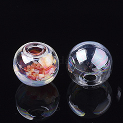 Runde handgemachte Einloch-Kugelflaschen aus geblasenem Glas&nbsp;BLOW-R002-25mm-AB