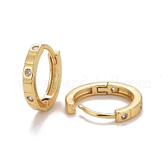Aretes de aro con circonitas cúbicas transparentes&nbsp;EJEW-E262-01G