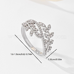 Bagues en laiton avec micro pavé de zircone cubique pour femmes&nbsp;PB9120-8