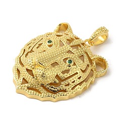 Pendenti in zirconi cubici verdi in micro pavè di ottone&nbsp;KK-R162-087G
