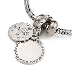 Bracciali europei in ottone micro pavé di zirconi cubici&nbsp;BJEW-K261-16P-02