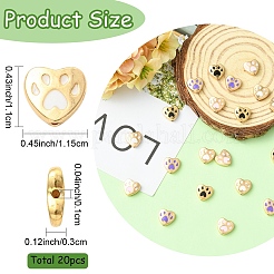 Perline smaltate in lega da 20 pz 4 colori&nbsp;FIND-YW0013-13