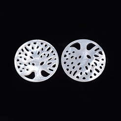 Cabochon delle coperture bianche naturali&nbsp;SSHEL-D083-05