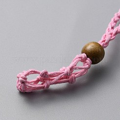 Cordons de fil de coton tressé pochette en macramé fabrication de collier&nbsp;FIND-WH0032-56B-03