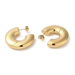 Donut-Ohrstecker aus 304 Edelstahl&nbsp;EJEW-Z026-15G