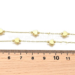 Colliers à maillons en laiton en forme de cœur&nbsp;NJEW-M108-23G
