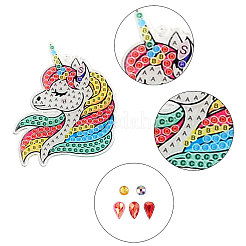 Kit de porte-clés à faire soi-même avec peinture diamant licorne (5 pièce)&nbsp;DIY-SC0016-86