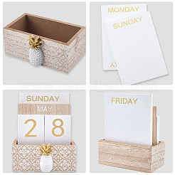 Calendrier en bois&nbsp;AJEW-WH20096-56A-02