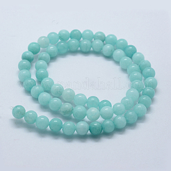 Brins de perles de jade naturels et teints&nbsp;G-P370-02-6mm