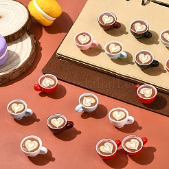 30 Stück 6 Farben Mini-Kaffeetasse Harz Display Dekorationen&nbsp;DJEW-YW0010-12