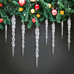 45 pendentif décoratif en forme de goutte de glaçon en plastique pour Noël&nbsp;DIY-WR0003-04