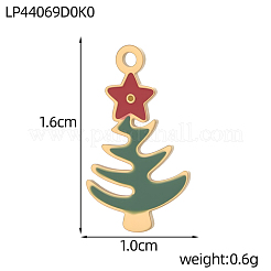 Colgantes navideños de acero inoxidable 304 con esmalte&nbsp;SA-OY003-74G-02