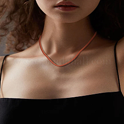 20 collier en faux daim plat de 2 mm avec accessoires&nbsp;NJEW-LP0007-08B