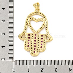 Estante de placas micro latón allanan colgantes de circonio cúbico&nbsp;KK-K341-71G